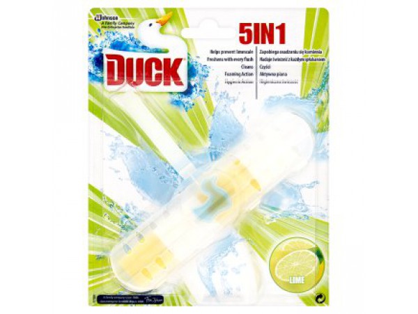 Duck Подвесной блок 5 в 1 для унитаза с ароматом лайма 41 г